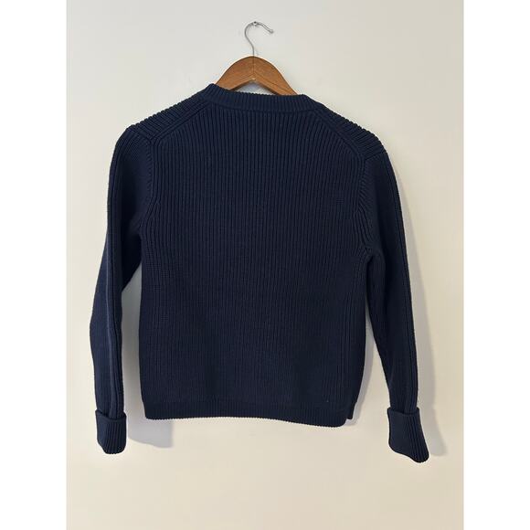 NWOT J. Crew Four Pocket Cardigan Thick Knit Navy Blue Cotton Blend XS Classic - Picture 7 of 8